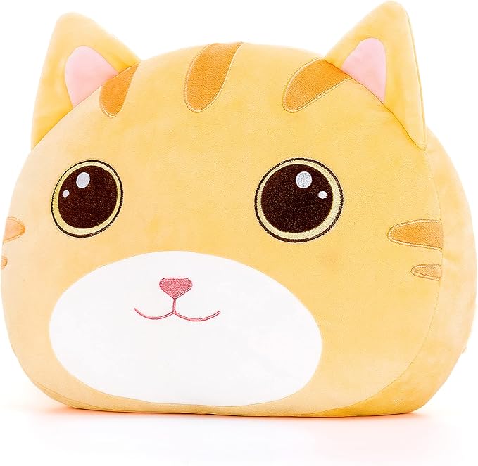 Lazada Cat Kids Pillow Toys Plush Pillows Soft Gifts for Toddler Brown 15 Inches
