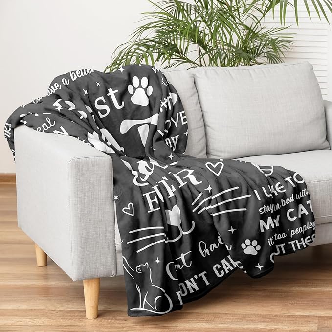 Mosslink Cat Dad Gifts for Men, Cat Lover Gifts for Men, Cat Gifts for Cat Lovers, Cat Themed Gifts for Men, Cat Daddy Gifts, Birthday for Cat Lover, Best Cat Dad Ever Blanket 60"x50"