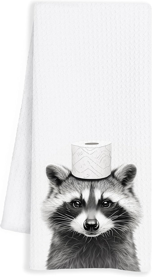 Raccoon Gifts: Decorative Hand Towels, Kids' Bathroom Decor, 16x24 Inch