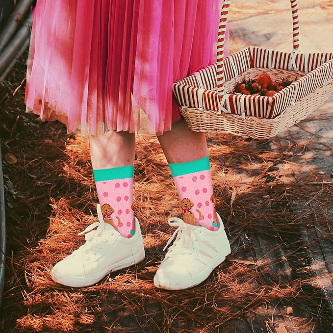 AGRIMONY Funny Cat Dog Socks for Women Teen Girls-Animal Novelty Cute Socks-Mothers Day Cat Dog Mom Gifts Stocking Stuffers