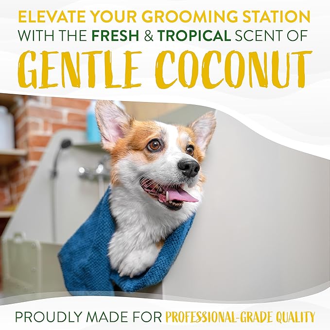 TropiClean Gentle Puppy Shampoo, Cat & Dog Shampoo for Allergies & Sensitive Skin, Gentle Coconut Scent, Made in USA, 2.5 Gallon