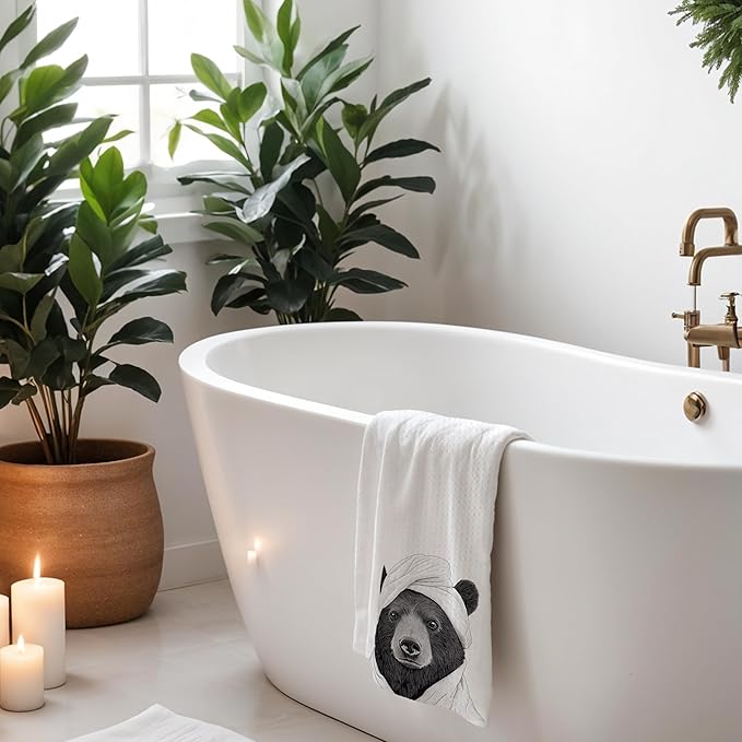 Cute Bear Bathroom Hand Towels, Bear Gifts for Bear Lovers, Bear Hand Towels for Bathroom, Bear Bathroom Decor, Kids Bathroom Decor, Cute Animal Bathroom Decor, 16x24 Inch