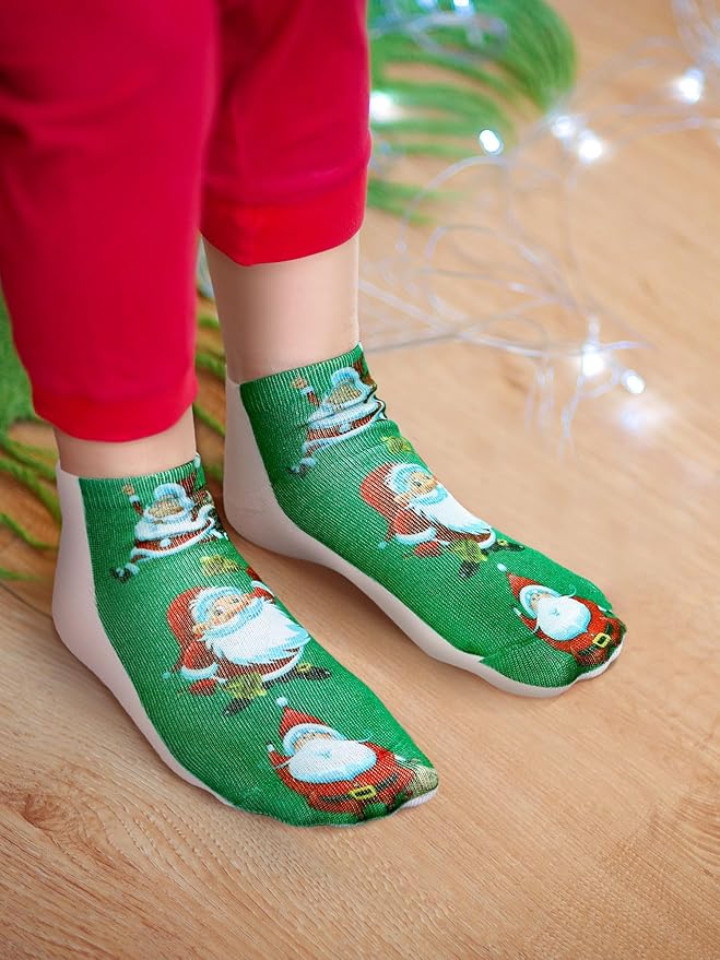 Boao 6 Pieces Halloween Socks 3D Print Casual Funny Pumpkin Cat Ankle Short Sock