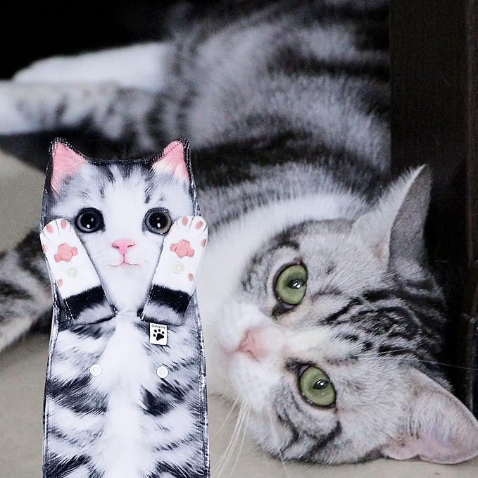 Cat Funny Hand Towels for Bathroom Kitchen- Cute Decorative Kitten Decor Hanging Face Towels- Unique Housewarming Valentines Mothers Birthday Gifts for Women Mom Cat Lovers