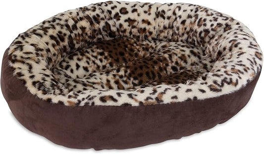 Petmate Aspen Pet Round Animal Print Pet Bed for Small Dogs and Cats 18-inch by 18-inch, Multi (26736)
