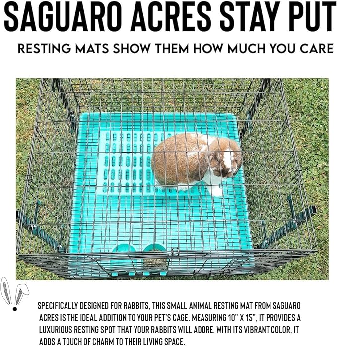 Saguaro Acres Rabbit Cage Resting Mat - Pack of 6 (Teal)