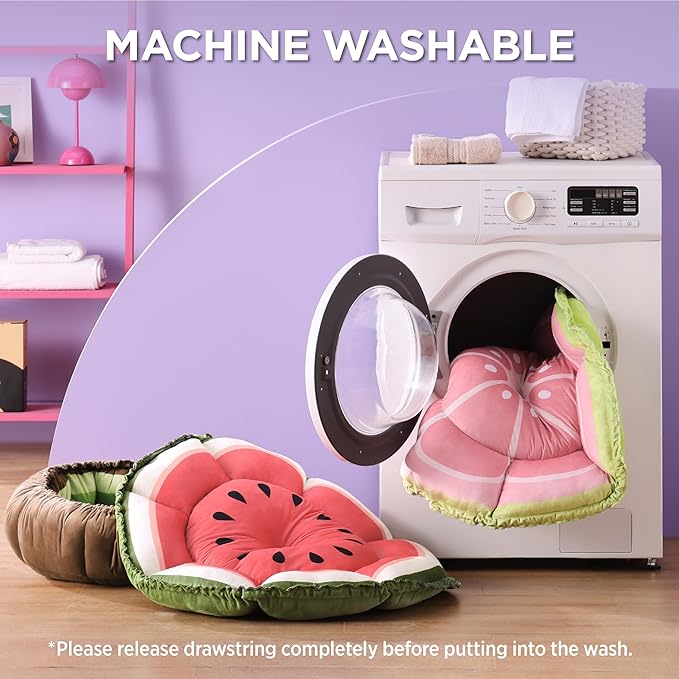 Lesure Cat Beds for Indoor Cats - Washable Cute Cat Beds with Versatile Dual-Use Design, Reversible Donut Pet Bed for Puppy and Kitten, 21x21x7 Inches