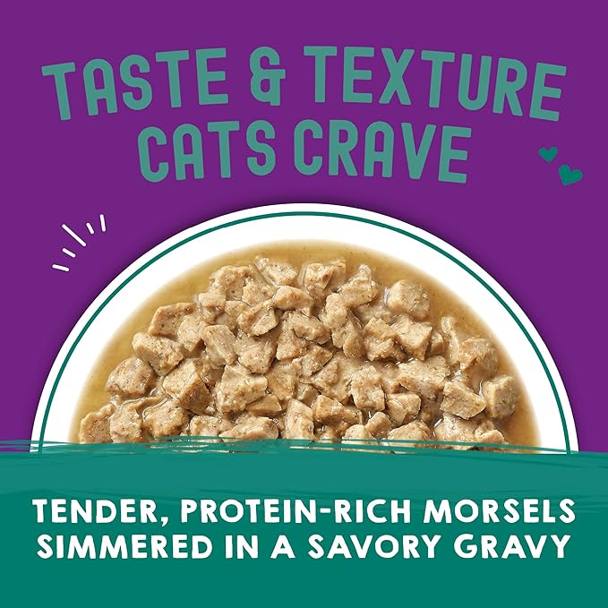Stella & Chewy’s Carnivore Cravings Morsels & Gravy Salmon & Mackerel Recipe Wet Cat Food Pouches – (2.8 Ounce Pouch, Case of 12)