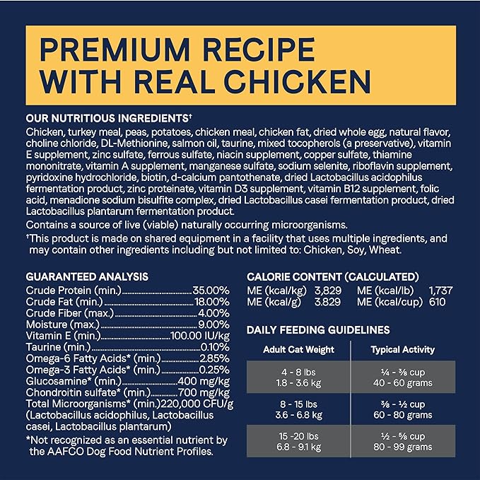 Canidae Pure Limited Ingredient Premium Dry Cat Food, Real Chicken Recipe, 5 lbs, Grain Free