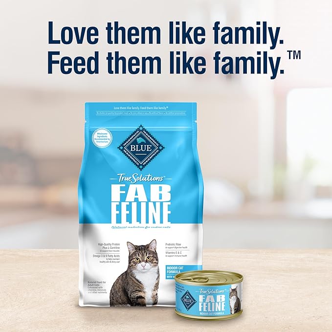 Blue Buffalo True Solutions Fab Feline Natural Dry Food for Adult Indoor Cats, Chicken, 3.5-lb Bag