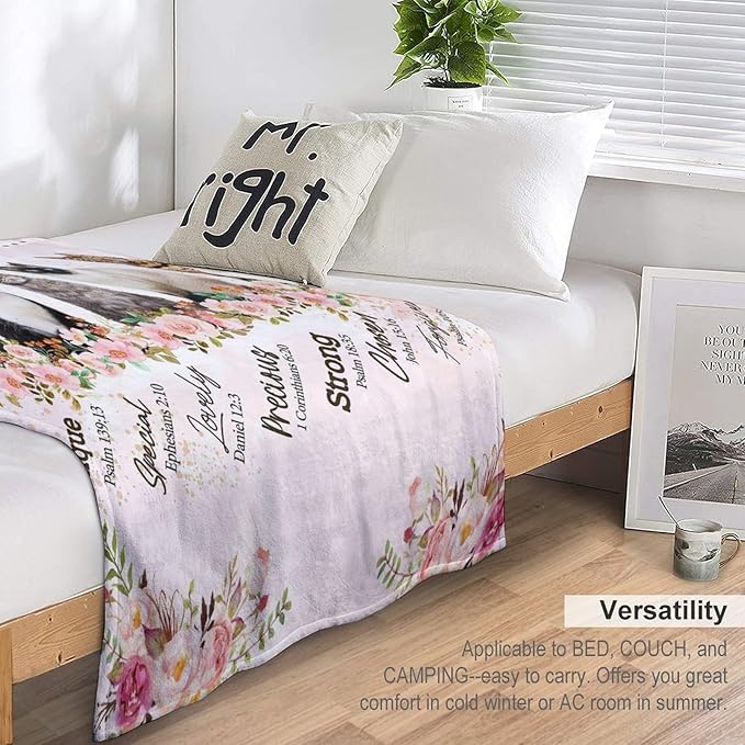 Cat Blanket Cat Gifts for Girls Boys Woman Kids Cat Lover God Says You are Throw Blankets Soft Blanket Warm Fleece Flannel Plush Blankets for Bed Sofa Couch 50"x60"