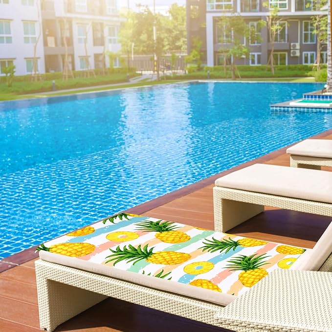 LIVILAN Oversized Pineapple Beach Towel, Lightweight Microfiber Absorbent Quick Dry Sand Free Blanket Towels, Thin and Soft Pool Travel Bath Swim Towels for Adults Kids, 30"x60" Yellow Towel Gifts