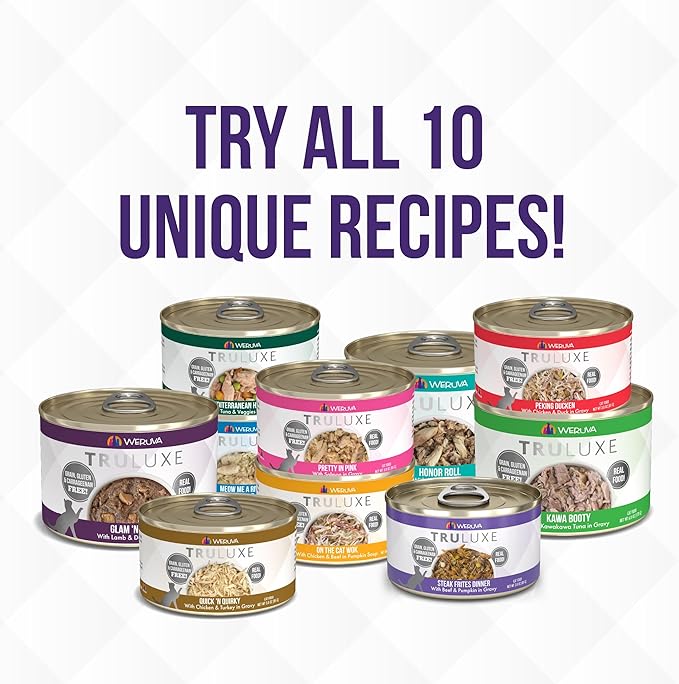 Weruva Truluxe Cat Food, Variety Pack, Trusurf, Wet Cat Food, 3Oz Cans (Pack of 24)