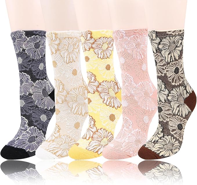 Benefeet Sox Womens Novelty Funny Crew Socks Girls Cute Animal Colorful Floral Patterned Silly Funky Casual Cotton Socks