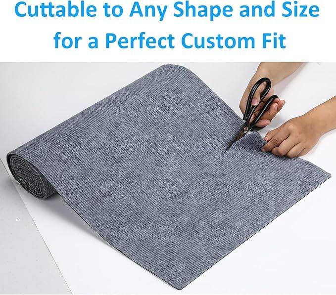 Trimmable cat Scratching Carpet 8.7”x15.8” Self-Adhesive Cat Tree Replacement Parts, Sisal Fabric DIY Climbing Cat Scratcher for Couch, Cat Tree and Shelf Shelves Furniture Protector (Gray)