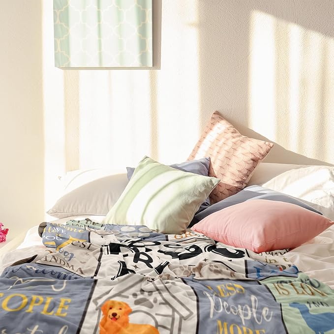 XALAZY Dog Grandma Gifts Blanket 50"X60", Dog Lovers Gifts For Women, Gifts for Dog Lovers, Best Dog Lover Gifts, Dog Gifts for Women, dog grandma gift for women, Dog Themed Gifts for Women, dog decor