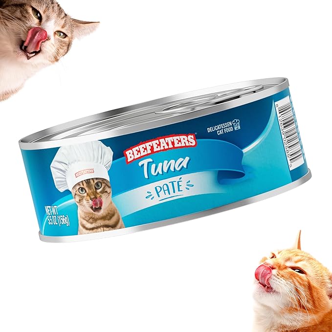 Beefeaters Cat Treats - Tuna Pate 5.5oz, Case of 24 | Complete Wet Cat Food, Essential Vitamins & Taurine | Supports Immune System, No Artificial Flavors/Preservative | Training Treats