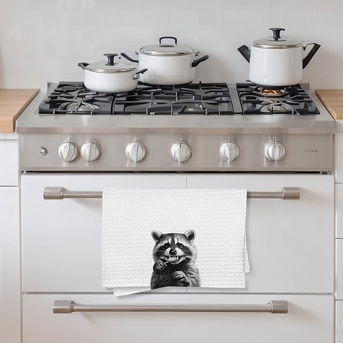 Funny Raccoon Hand Towels for Bathroom, Raccoon Bathroom Hand Towels, Raccoon Bathroom Decor, Raccoon Gifts for Women Raccoon Lovers, 16x24 Inch