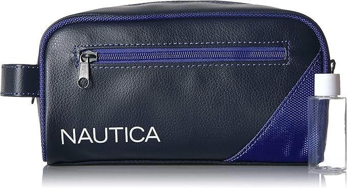Nautica Men's Top Zip Travel Kit Toiletry Bag Organizer