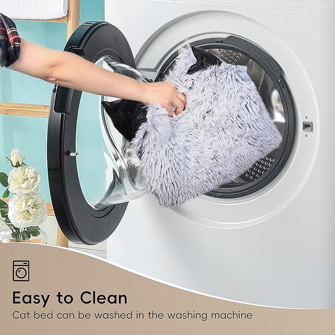 Extra Large Cat Tunnel Bed, Cat Tunnels for Indoor Cats, Plush Cat Donut Tunnel with Washable Middle Mat, 4 Exit Cat Balls, Multi-cat Household Peekaboo Cat Cave, Pet Play Toys for Kitten Puppy Rabbit