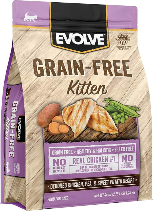 Evolve Grain Free Chicken, Pea and Sweet Potato Recipe for Kittens, 2.75lb