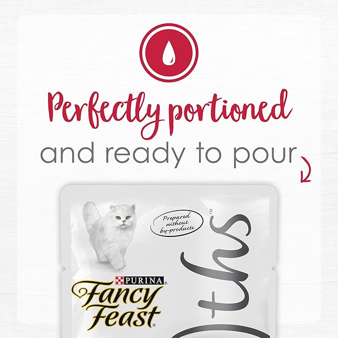 Purina Fancy Feast Lickable Senior Cat Food Broth Topper Creamy with White Meat Chicken - (Pack of 16) 1.4 oz. Pouches