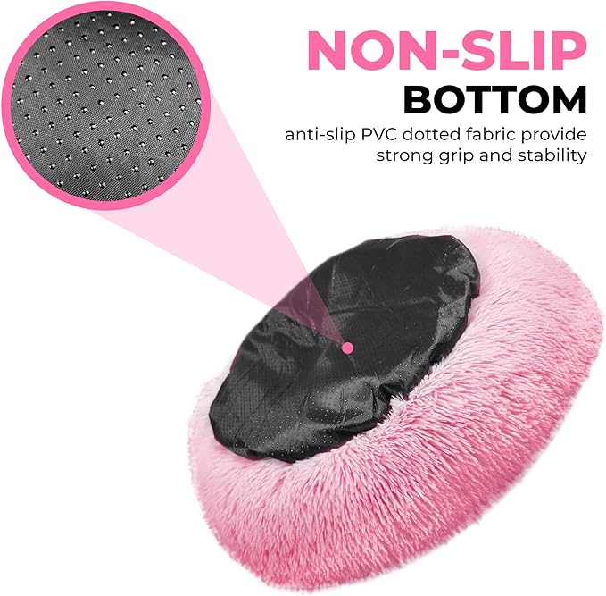 Whiskers & Friends Cat Bed, Cat Beds for Indoor Cats Washable, Small Dog Bed Calming Pet Bed, Cat Beds & Furniture, Large Cat Bed, Kitty Kitten Bed