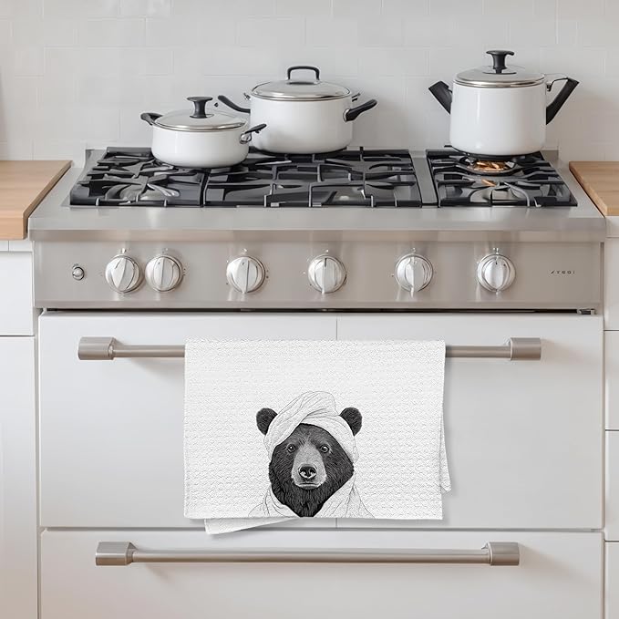 Cute Bear Bathroom Hand Towels, Bear Gifts for Bear Lovers, Bear Hand Towels for Bathroom, Bear Bathroom Decor, Kids Bathroom Decor, Cute Animal Bathroom Decor, 16x24 Inch