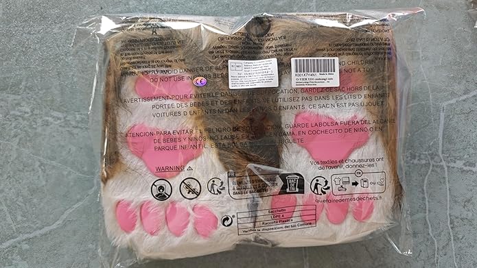 Animal Fuzzy Slippers Bear Cat Wolf Dog Fox Fursuit Feet Paw Claw Shoes Furry Boots Costume Accessories for Adult Kids