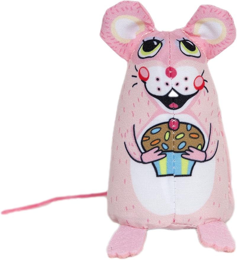 FUZZU Sweet Baby Mice Cat Toy|Cat Toy Catnip | Interactive Cat Toy | Stimulating Cat Toy | Organic Catnip | Pink