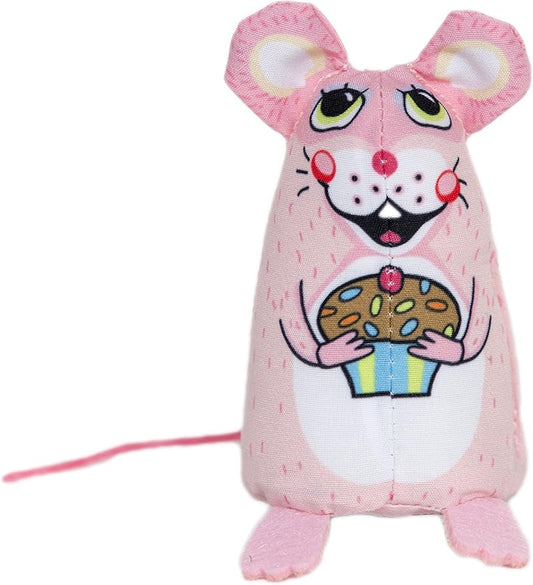 FUZZU Sweet Baby Mice Cat Toy|Cat Toy Catnip | Interactive Cat Toy | Stimulating Cat Toy | Organic Catnip | Pink