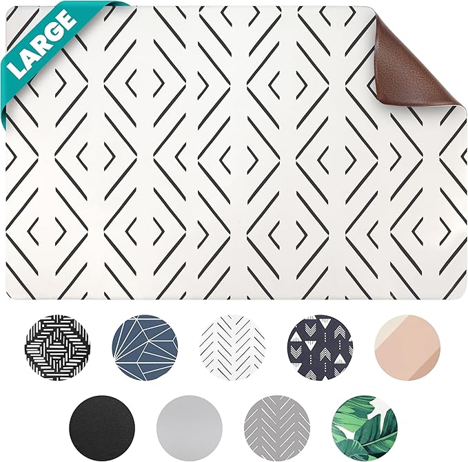 NALALAS Large Pet Mat for Food or Water, Cat & Dog Mat | Waterproof Dog Feeding Mat | Non-Slip Pet Mat for Floors | Easy to Clean