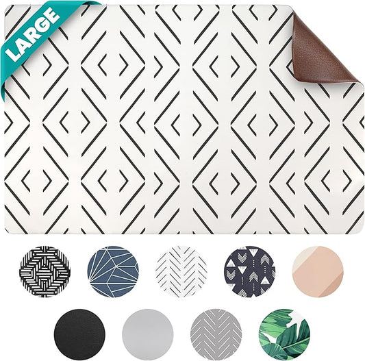 NALALAS Large Pet Mat for Food or Water, Cat & Dog Mat | Waterproof Dog Feeding Mat | Non-Slip Pet Mat for Floors | Easy to Clean