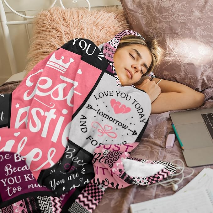 Bestie Birthday Gifts for Women Blanket 60"x50", Best Friend Birthday Gifts for Women, Best Friend Blanket, Christmas/BirthdayBlanket for Best Friend, Work Bestie Gifts