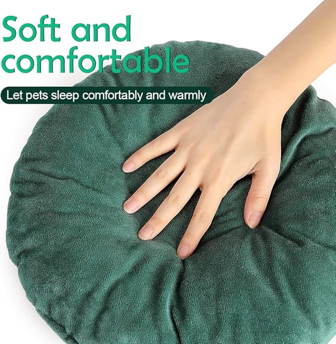 ShellKingdom Christmas Cat House, Cat Bed with Tree Shape for Christmas, Doggy House with Bed Cushion - Pet Indoor Pet Cat and Puppy Bed 17.71 x 15.74 inches (Green)