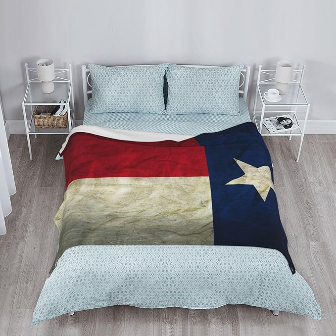 Texas Flag Soft Throw Blanket Flannel Fleece Blankets Warm Cozy Lightweight Fuzzy Blanket for Bed Sofa Couch Home Decor 80"X60"