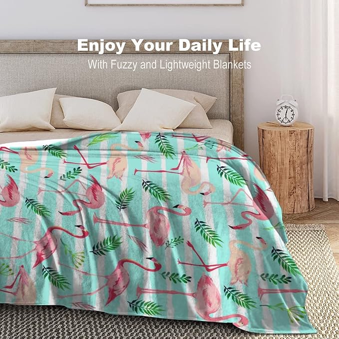Flamingo Blanket Super Soft Flamingo Throw blanket Warm Cozy Flannel Blankets for Women Kids Adults Gifts 60"X 50"
