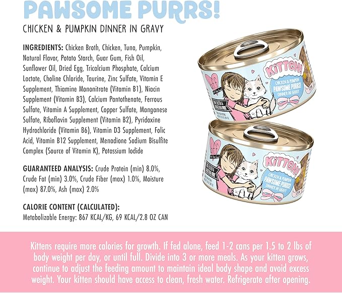 B.F.F. Kitten, Cuddle Buds, 2.8oz Can (Pack of 12)