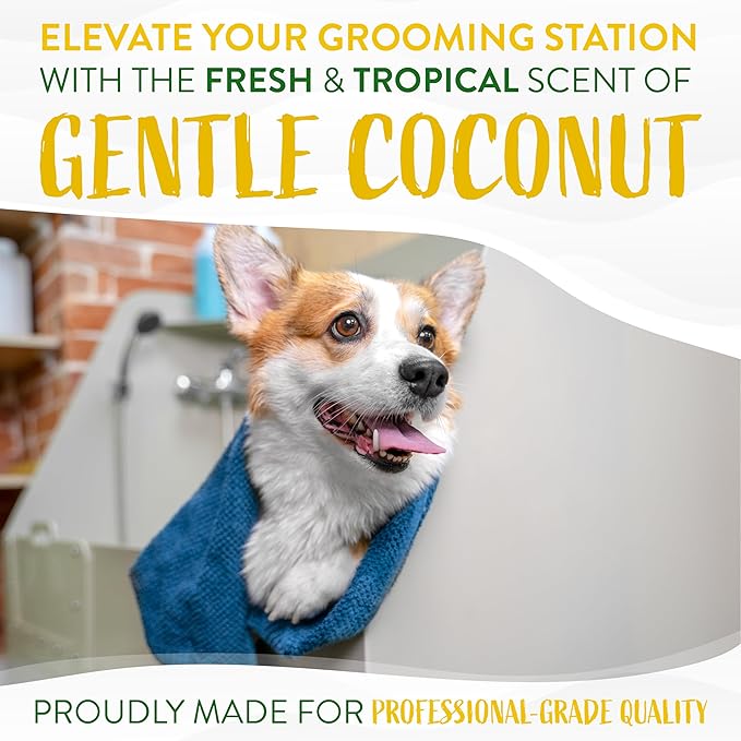 TropiClean Gentle Puppy Shampoo, Cat & Dog Shampoo for Allergies & Sensitive Skin, Gentle Coconut Scent, Made in USA, 1 Gallon