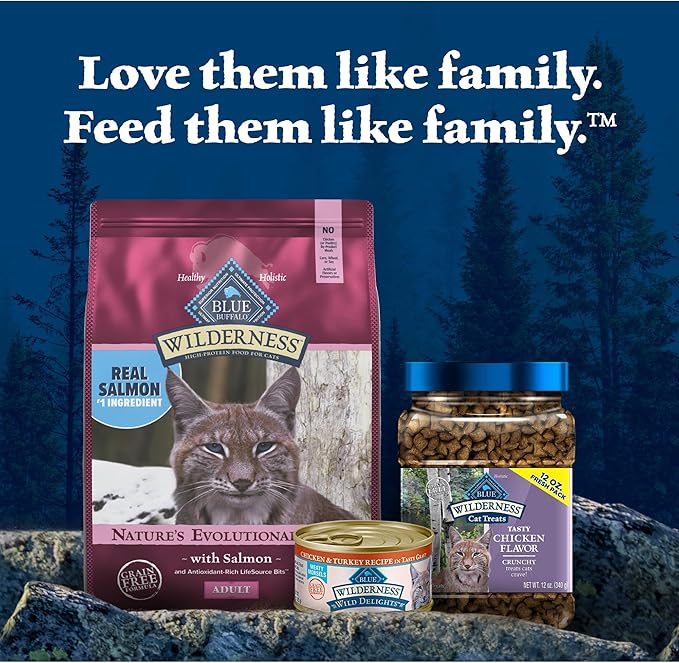 Blue Buffalo Wilderness Natural High Protein Grain Free Salmon Dry Food for Adult Cats 11 lbs.