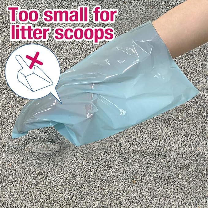 BOS Amazing Odor Sealing Cat Waste Bags - Durable and Unscented [Size: S, Color: light blue] (90 count, Pack of 1) (90 Bags)★May be too small to get a litter scoop inside!