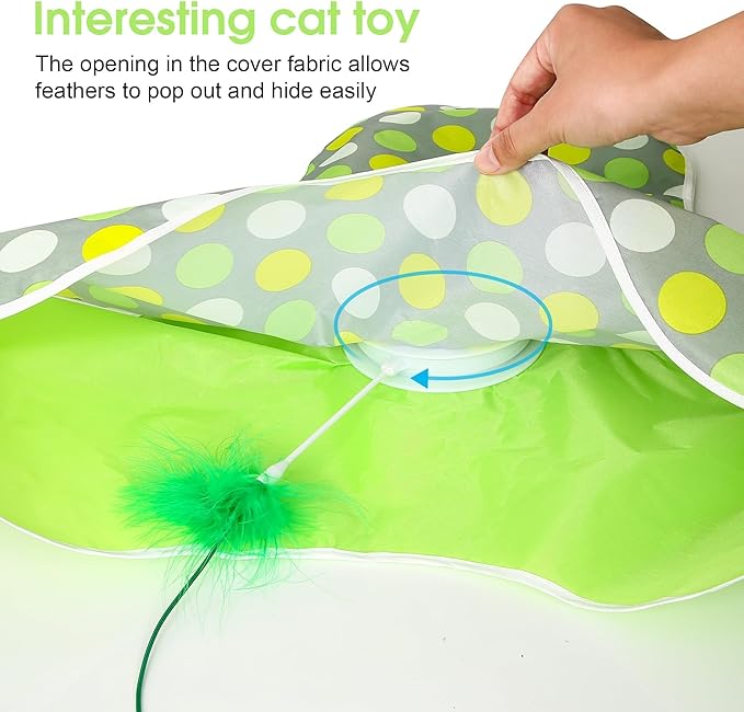 Cat Toys for Indoor Cats, Interactive Cat Toys for Kitten, Chirping & Motion Activate Automatic cat Toys, Cat Hunting Game Hide and Seek for Bored Adult Cats