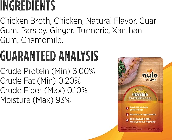Nulo Freestyle Cat & Kitten Wet Cat Food Broth, Premium All Natural Grain-Free Cat Food Topper with No Added Minerals or Preservatives and High Animal-Based Protein