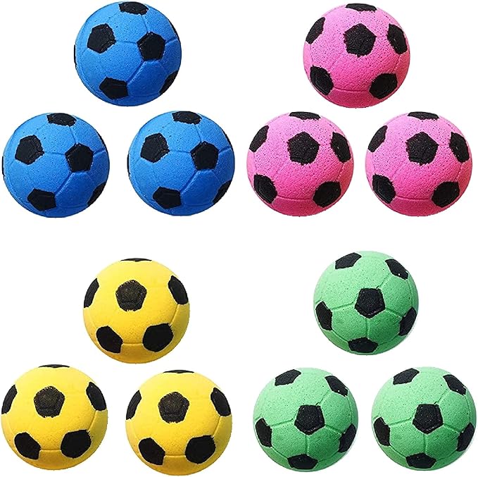 Cat Foam Ball Cat Sponge Ball Toy Cat Soccer Ball Toy Elastic Soft Foam Football(12)
