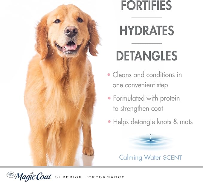 Four Paws Magic Coat Cleans & Conditions Dog 2 in 1 Shampoo and Conditioner Dog 2 in 1 Shampoo & Conditioner 16 Ounces (1 Count)