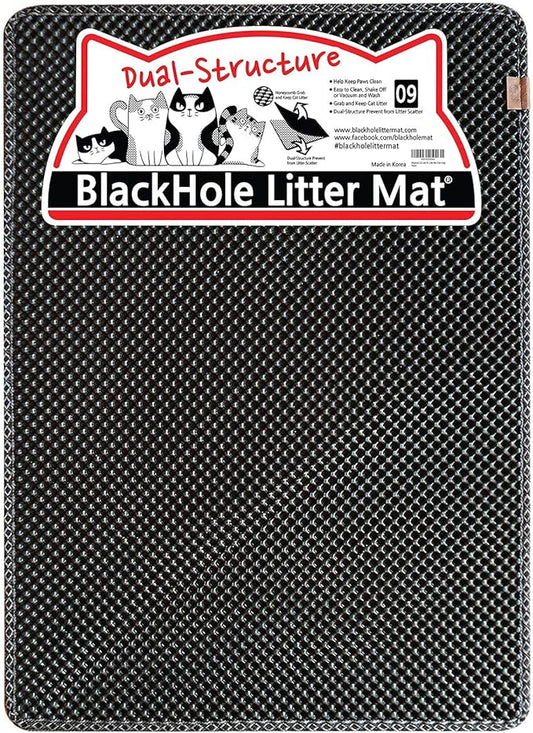 BlackHole Litter Mat Blackhole Cat Litter Mat - Extra-Large Size Rectangular 36" X 25" (Dark Gray)