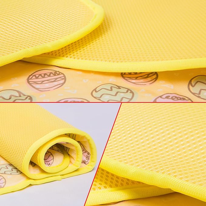 NACOCO Pet Cooling Mat Cat Dog Cushion Pad Summer Cool Down Comfortable Soft for Pets and Adults (M, Yellow)