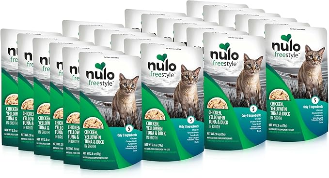 Nulo Freestyle Cat & Kitten Wet Cat Food Pouch, Premium All Natural Grain-Free Soft Cat Food Topper with Amino Acids for Heart Health and High Animal-Based Protein