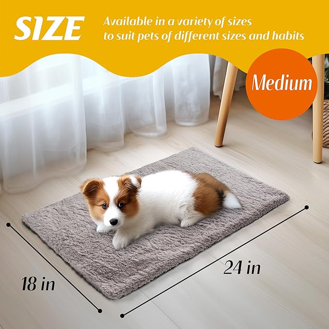 PatiencET Self Warming Cat Bed Mat, Self Heating Pet Bed for Indoor Outdoor Cats, Cat Dog Warming Pad Bed with Washable Removable Cover Non-Slip Bottom, 18"×24" Grey