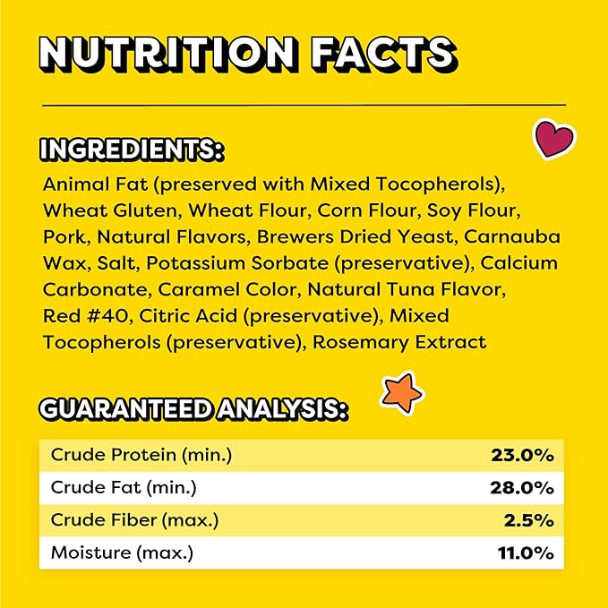 Temptations Tender Fills Seared Tuna Flavor Crunchy and Soft Adult Cat Treats, 4.6 oz. Pouch (Pack of 10)